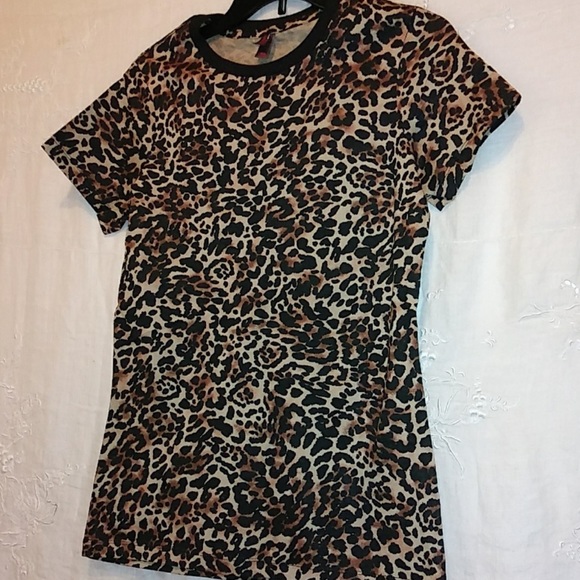 District Made NWOT Woman’s Sexy Comfy Animal Print Leopard Cotton Flare Sz M - Picture 7 of 12